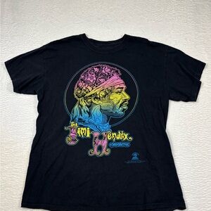 Liquid Blue Black Tee with Pink Graphic